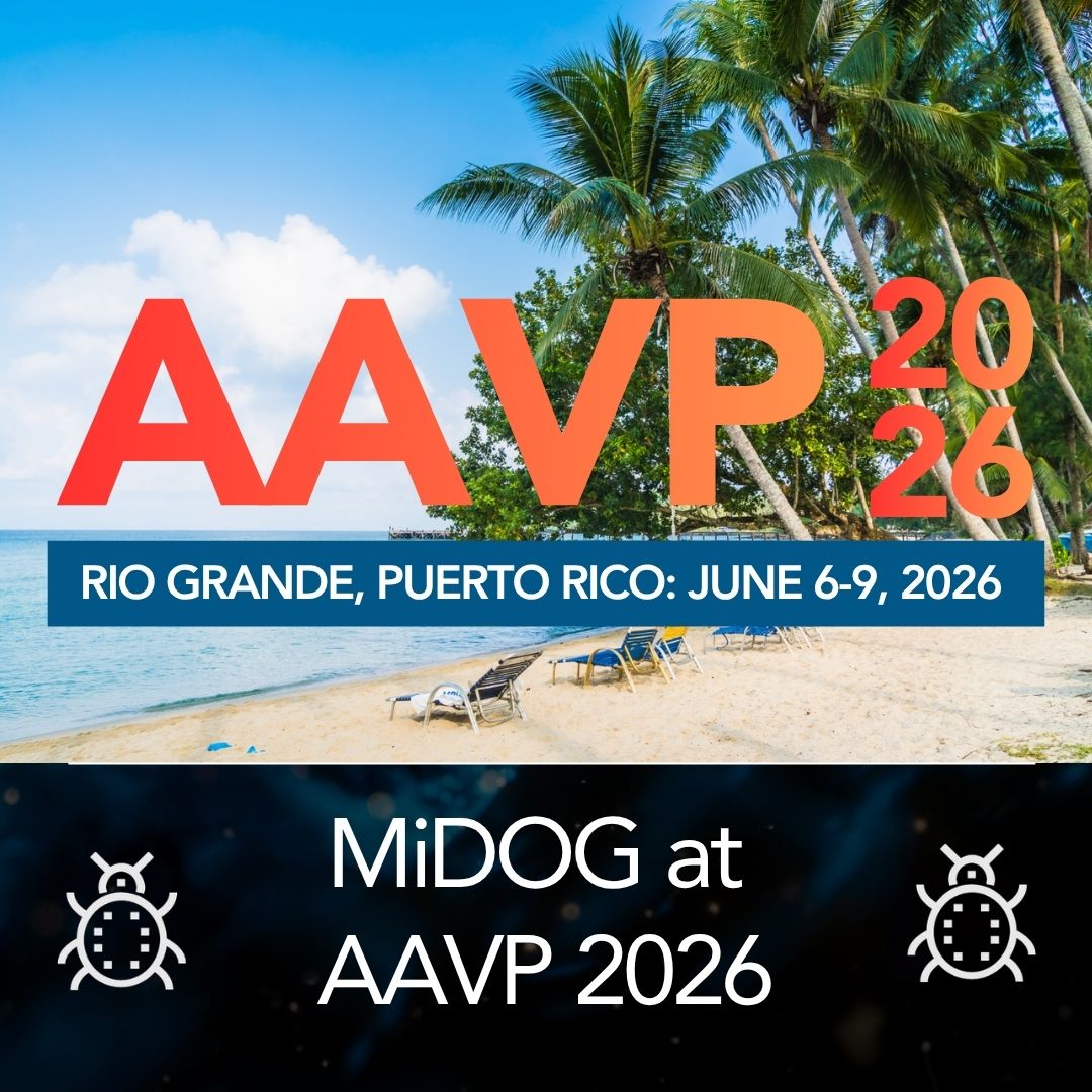 MiDOG at AAVP 2026 in Puerto Rico MiDOG at AAVP 2026 event graphic featuring Rio Grande, Puerto Rico, event dates June 6–9, 2026, and parasitology-themed visuals.