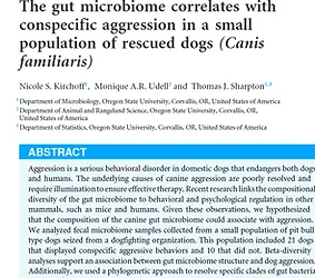NGS links canine gut microbiome to behavioral traits